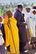 Mnich b�hem Timkatu. Lalibela. Sever,  Etiopie.