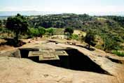 Kamenn� chr�m sv. Ji��. Lalibela. Sever,  Etiopie.