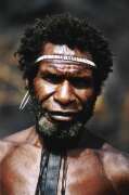 Domorodec z kmene Dani. Papua,  Indon�sie.