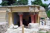 Knossos, Minoansk� hlavn� m�sto. Prvn� pal�c byl postaven okolo 1900 B.C., Kr�ta. �ecko.