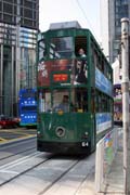 Jednopatrov� tramvaj. Hong Kong.