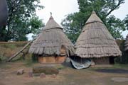 Horn� patro domu tata somba - s�pky a lo�nice. Oblast Boukoumb�. Benin.
