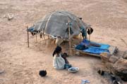R�no v kempu nom�dsk�ch Tuareg�. Pou�� Sahara. Niger.