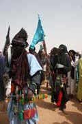 Tuaregov� na slavnosti Cure Sal�e (L��ba sol�). M�ste�ko In-Gall. Niger.