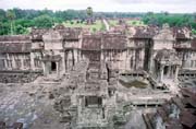 Pohled na chr�m Angkor Wat. Oblast chr�m� Angkor Wat. Kambod�a.