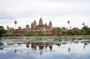 Pohled na chr�m Angkor Wat. Oblast chr�m� Angkor Wat. Kambod�a.