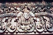 Dekorace chr�mu Banteay Srei. Oblast chr�m� Angkor Wat. Kambod�a.