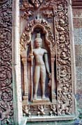 Dekorace chr�mu Banteay Srei. Oblast chr�m� Angkor Wat. Kambod�a.