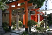 Torii ve svatyni Kushida v� m�st� Fukuoka. Japonsko.